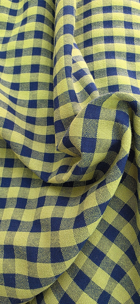 Vichy Seersucker Amarillo / Azul