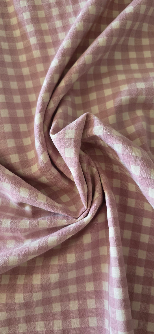 Vichy Seersucker Rosa Pastel
