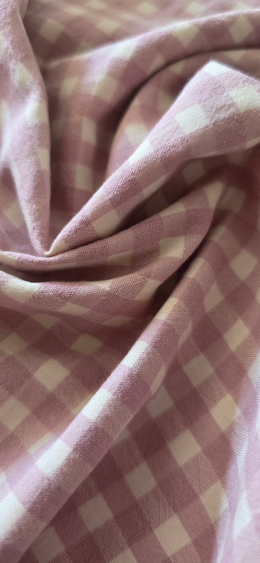Vichy Seersucker Rosa Pastel