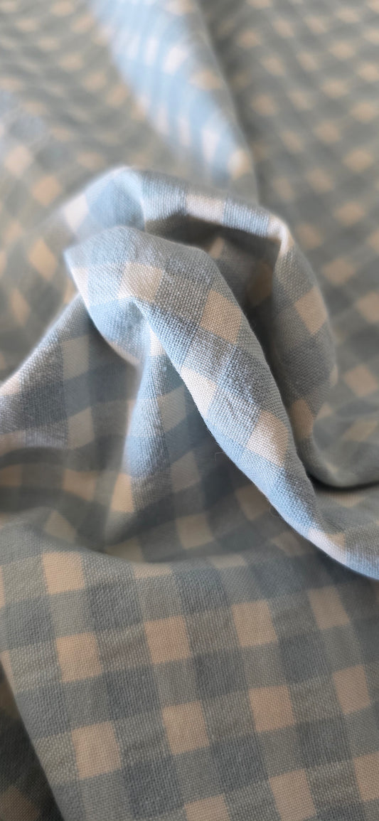 Vichy Seersucker Azul Celeste