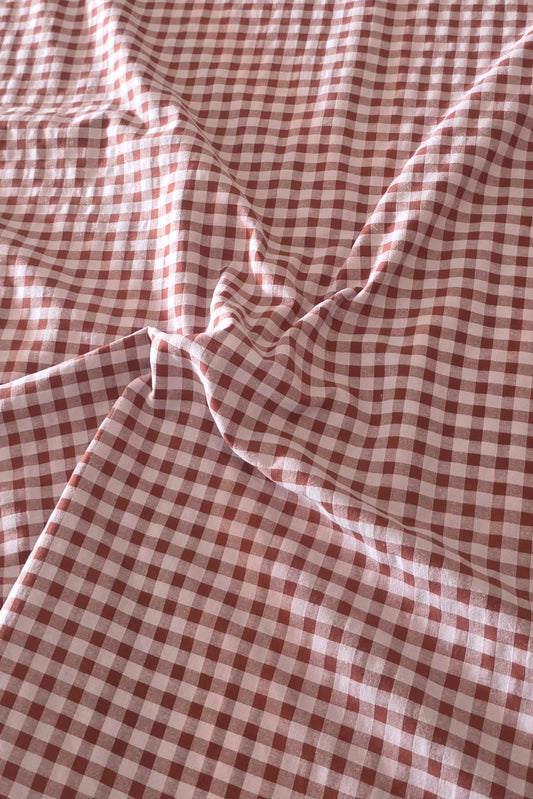 Vichy Seersucker Rosa / Marrón